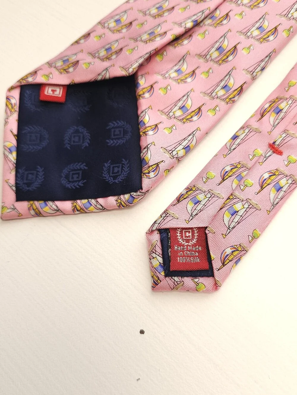 Chaps Pink Sailboat Silk Tie